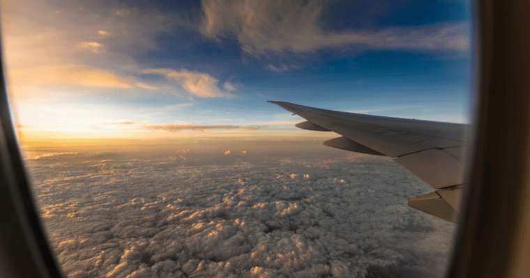 Up in the air without a care – other than the oncoming jet lag
